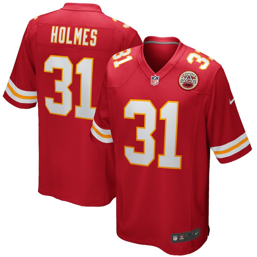 Men Kansas City Chiefs #31 Priest Holmes Nike Red Game Retired Player NFL Jersey->kansas city chiefs->NFL Jersey